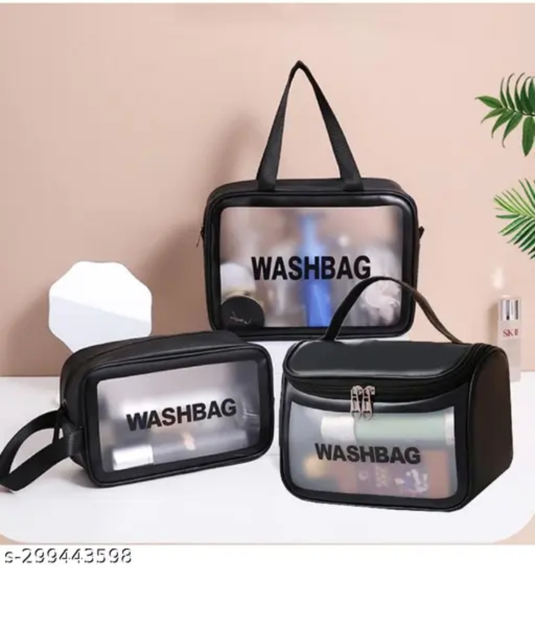 Travel transparent cosmetic makeup Pouch Toiletry Bag